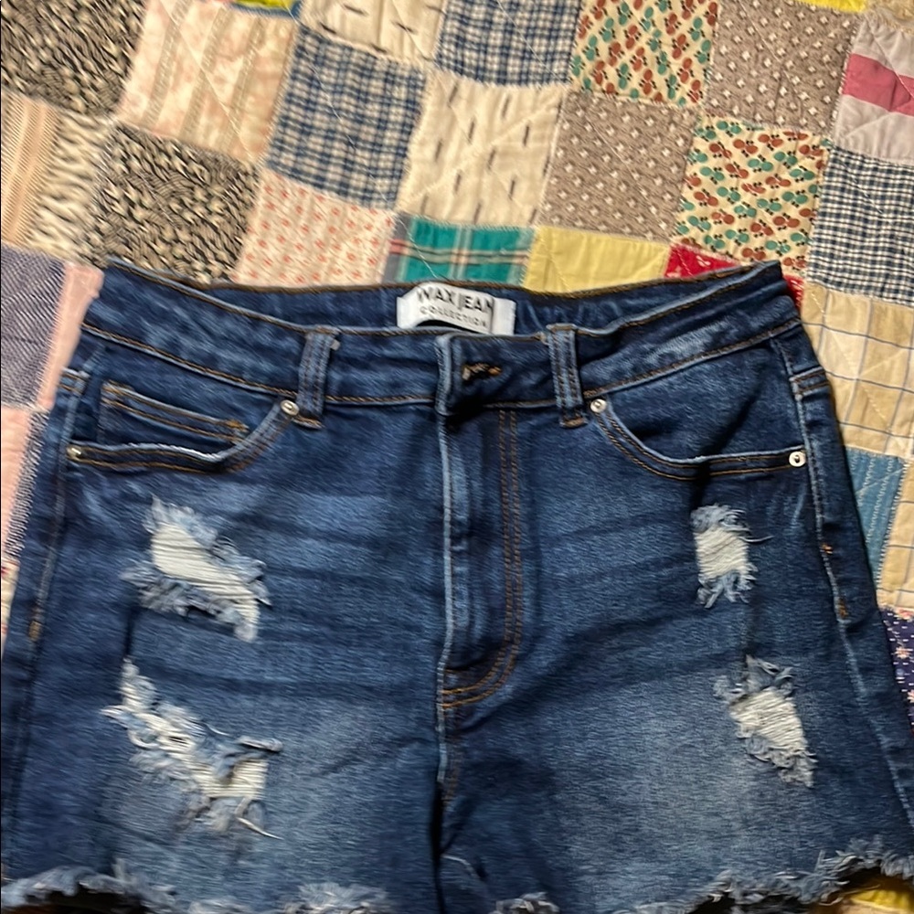 Wax Jean Women's Denim Distressed Shorts